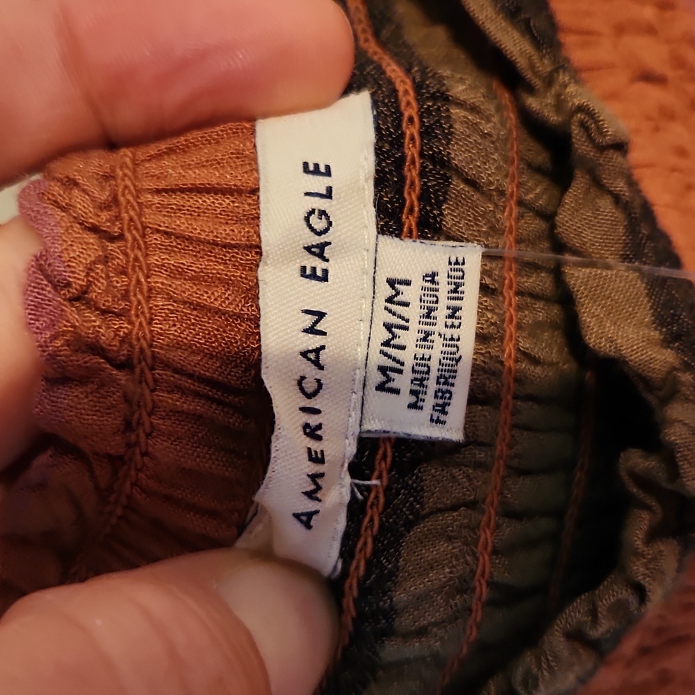 NWT, American Eagle Jumpsuit, medium, muted earthtones - Picture 2 of 5
